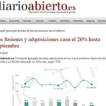 Las fusiones y adquisiciones caen el 26% hasta septiembre